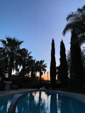 Outdoor pool, a heated pool