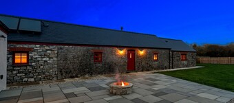 Stylish barn nestled in a scenic setting