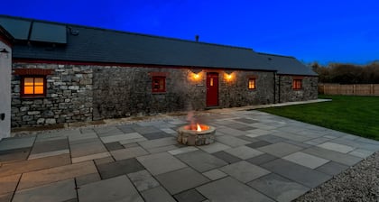 Stylish barn nestled in a scenic setting