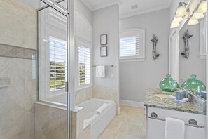 Bathtub, hair dryer, towels