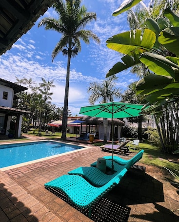 Outdoor pool, open 10:00 AM to 10:00 PM, sun loungers
