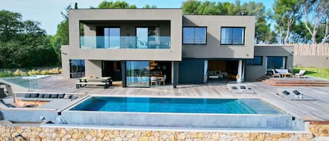 A heated pool