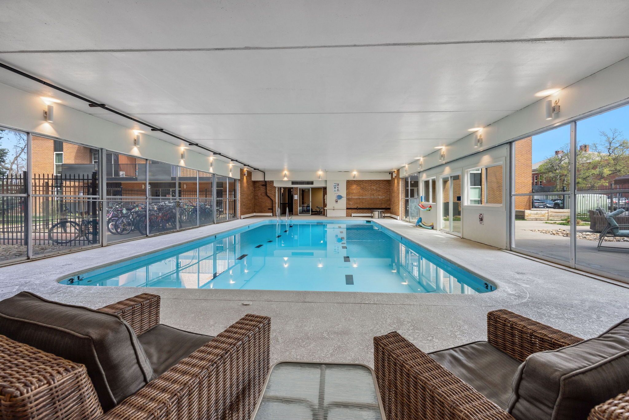 Indoor pool, a heated pool