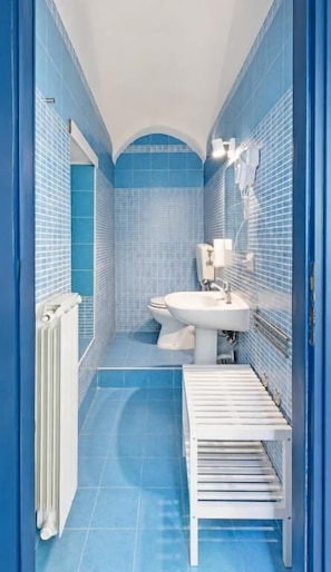Comfort Room | Bathroom | Shower, hair dryer, towels, soap - Palazzo Belmosto (Naples)