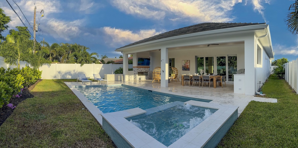 Photo 53 of Coastal Modern 4-Bed Home with Pool & Outdoor Kitchen