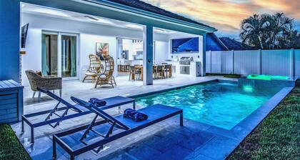 Coastal Modern 4-Bed Home with Pool & Outdoor Kitchen