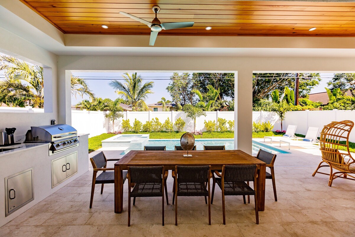 Photo 12 of Coastal Modern 4-Bed Home with Pool & Outdoor Kitchen