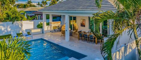 A heated pool