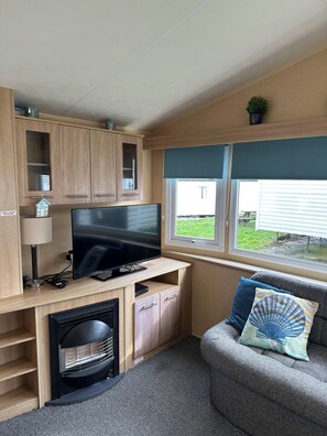 Smart TV, fireplace, DVD player - Newquay Bay Porth Caravan (Newquay)