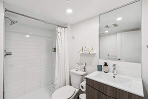 Shower, hair dryer