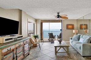 Condo, Multiple Beds, Balcony (#502) | Living area | 40-inch flat-screen TV with digital channels, TV - Compass Point #502 (Gulf Shores)