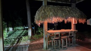 Outdoor dining - New Listing! Waterfront, Tiki Hut, Elevator
 (Alligator Point)