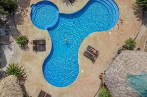 Outdoor pool, a heated pool