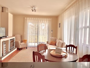 Fernseher, Kamin