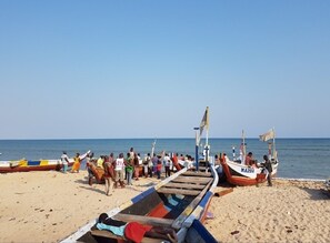 Beach nearby, white sand