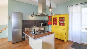 Fridge, oven, stovetop, dishwasher