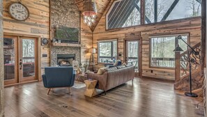 TV, fireplace, video games