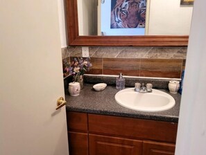 Shower, towels, soap