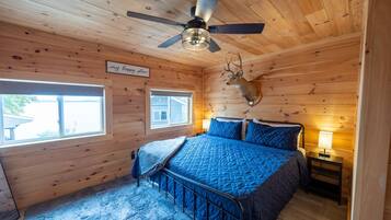 1 bedroom, desk, iron/ironing board, travel crib