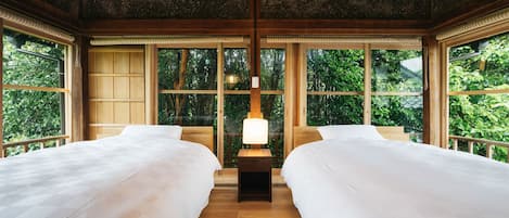 Kamer, niet-roken (SHIZUKA, with cypress bath) | 1 slaapkamer, individueel gedecoreerd, individueel gemeubileerd