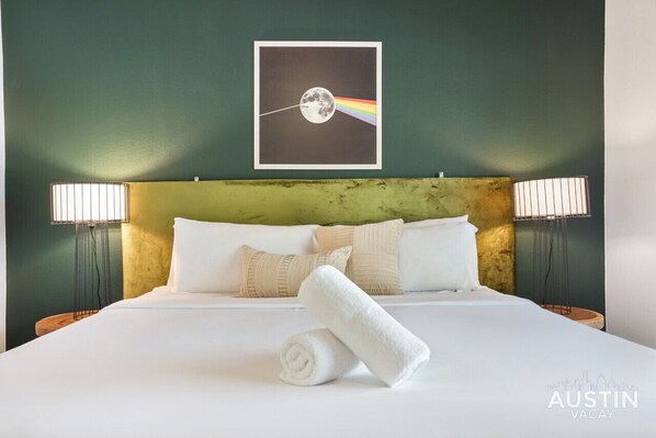 4 habitaciones, escritorio, tabla de planchar con plancha y wifi gratis 