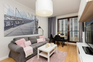 Apartment, 1 Bedroom, Balcony | Living area - Siedmiogrodzka Apartments by Renters (Warsaw)