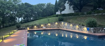 Tuscan villa hill and sea view 10 minutes from the beach with pool, park privacy