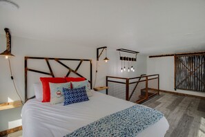 1 bedroom, desk, iron/ironing board, travel cot