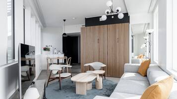 Apartemen Deluks | 1 kamar tidur, seprai antialergi, dan didekorasi berbeda-beda