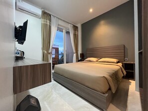 Dobbeltrom – deluxe | Skrivebord, strykejern/-brett, wi-fi (inkludert) og sengetøy