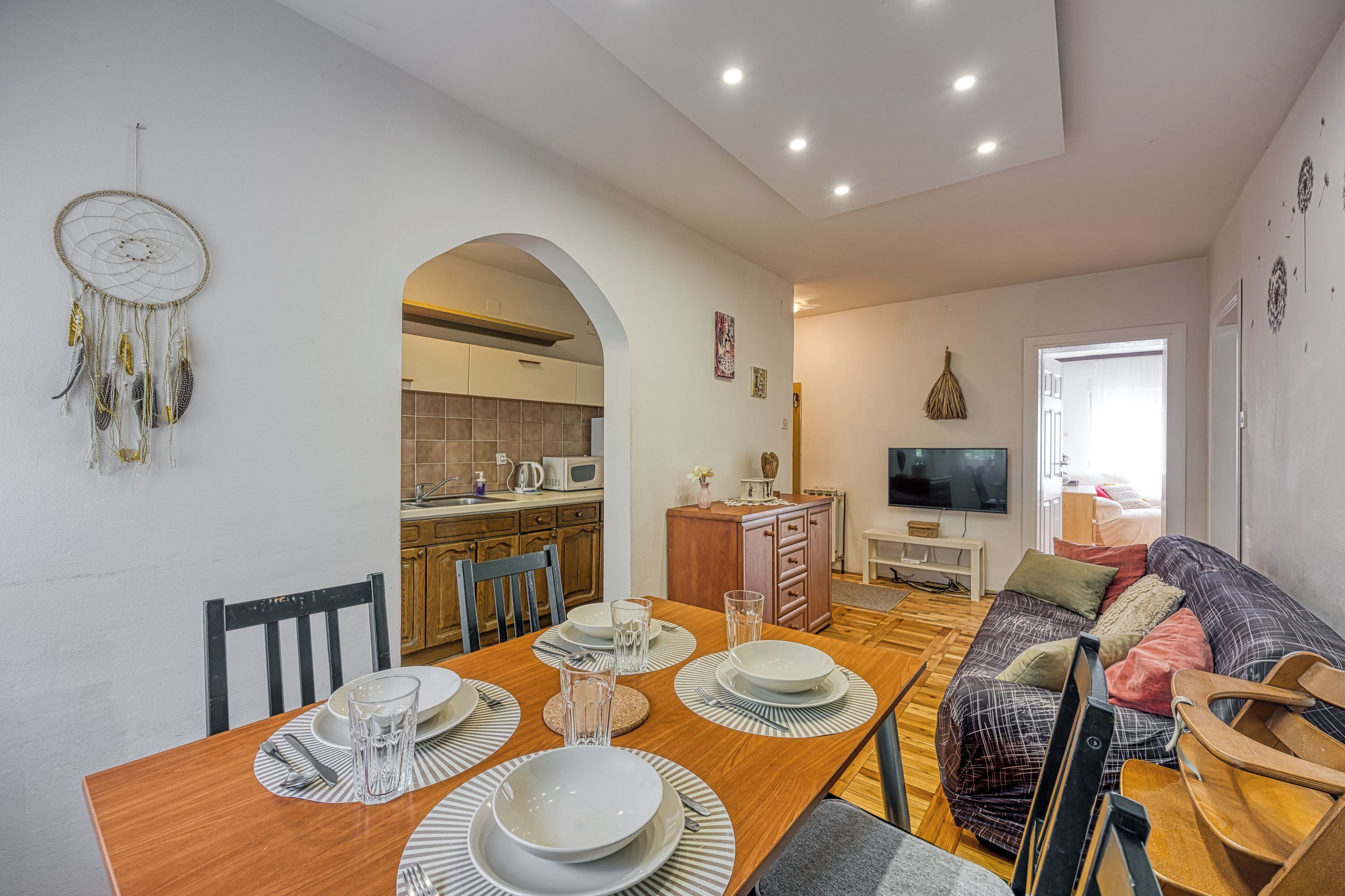 Căn hộ dành cho gia đình, nhiều phòng ngủ (Green Hill Zagreb - Apartment Zen) | Khu ăn uống