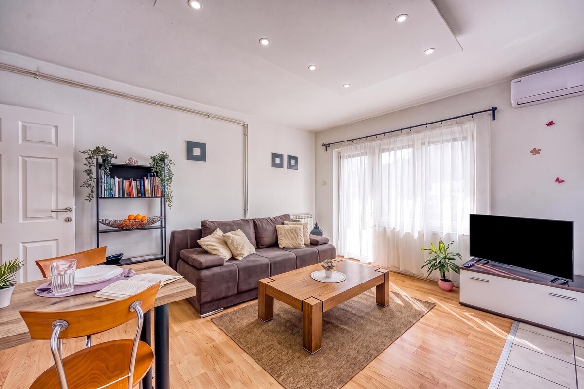 Familie appartement, 1 slaapkamer, terras (Green Hill Zagreb - Apartment Sara)