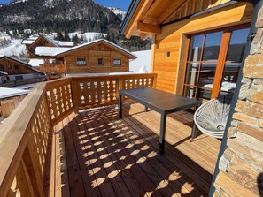 Outdoor dining - Dachstein Chalet Haus An in the Dachstein West ski region (Rußbach am Pass Gschütt)