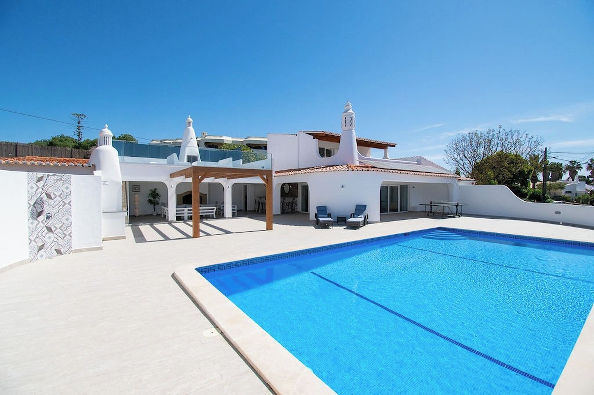 A heated pool