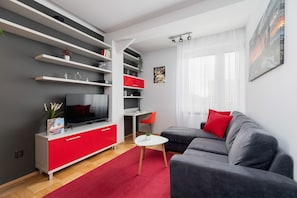 Living room - Modern 1 Bedroom Apartment by Renters (Kraków)