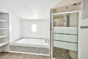 Bathtub, hair dryer