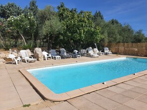 A heated pool