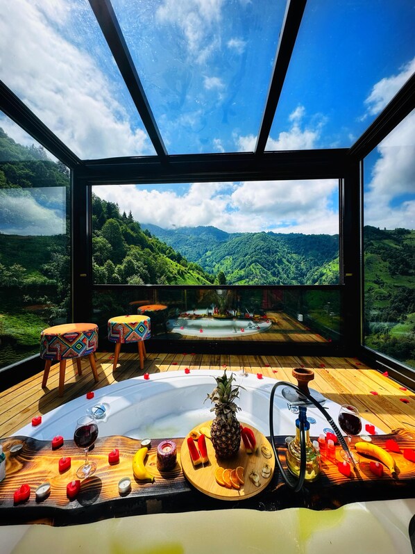 Business-Chalet | 1 Schlafzimmer, Schreibtisch, schallisolierte Zimmer