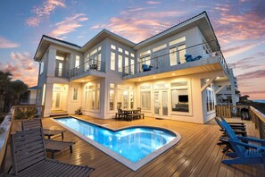 A heated pool