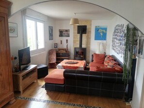 Fernseher, Kamin