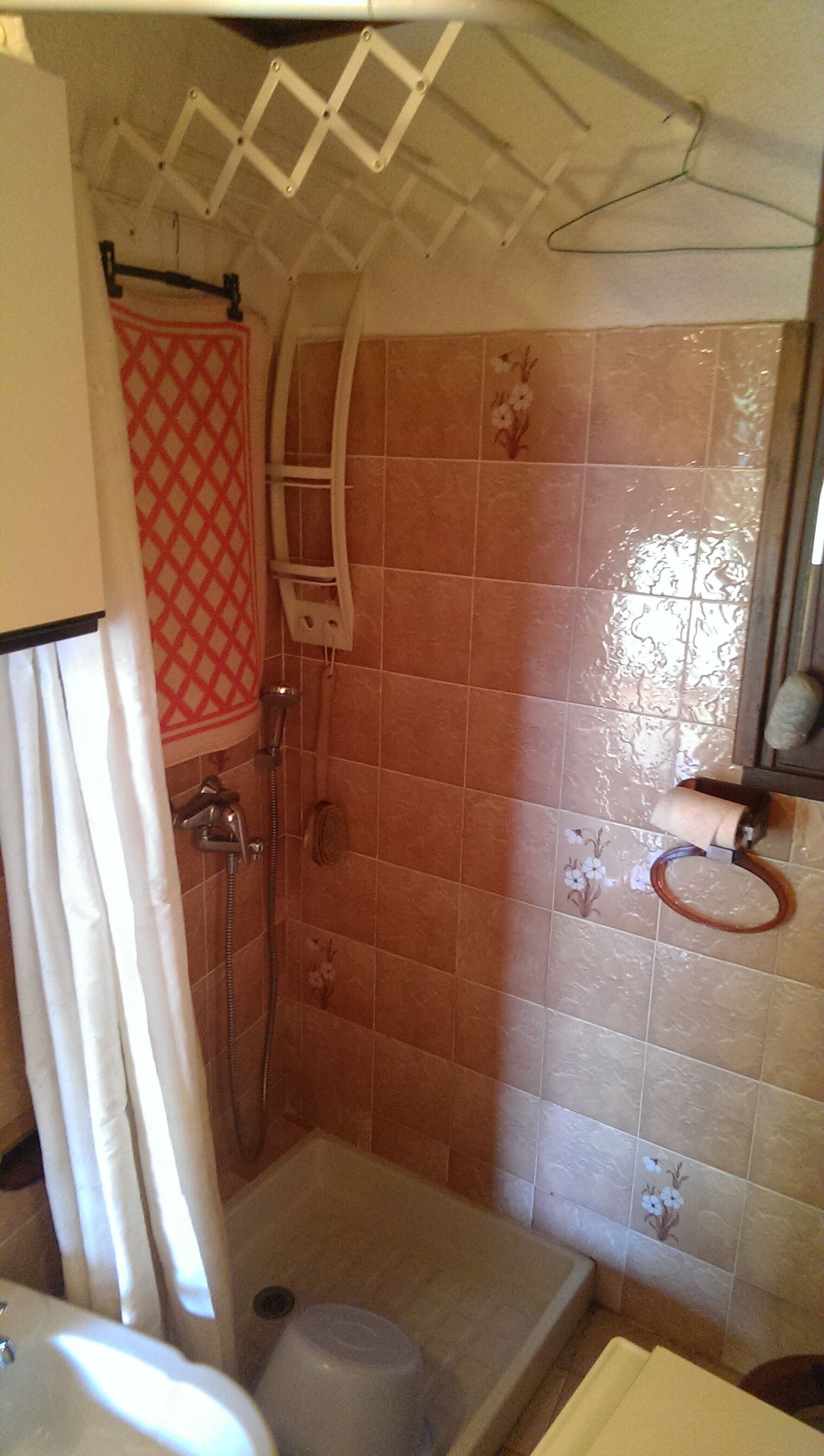 Shower, hair dryer, bidet, soap