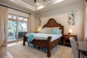 4 bedrooms, desk, iron/ironing board, travel cot