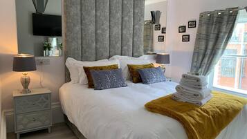 Luxury Penthouse | Premium bedding, Tempur-Pedic beds, individually decorated