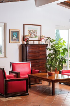 Sitteområde i lobbyen