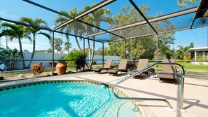 Outdoor pool, a heated pool