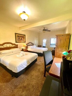 1 bedroom, iron/ironing board, WiFi, bed sheets - Lake view queen guest room with two queens,  sleeper sofa and patio overlooking Lake Ouachita. by RedAwning (Mount Ida)