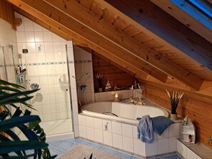 Hair dryer, towels, soap, shampoo - Cozy country house in a quiet location on the outskirts (Stebach)