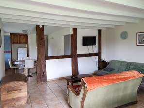 Smart TV, DVD player, video library - 🌲 Gîte du Lutin Boname : Calme, Jardin & Randonnées aux Portes des Vosges (Bellefontaine)