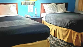 Blackout curtains, free WiFi, bed sheets