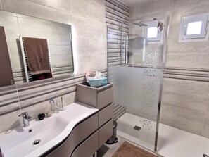 Shower, hair dryer